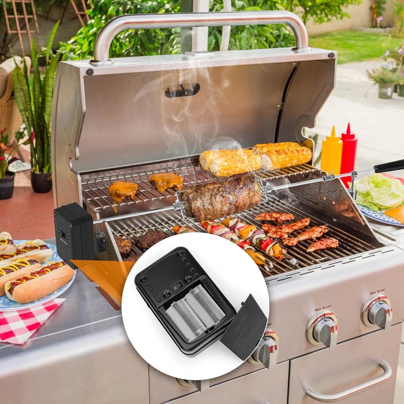 Onlyfire Chef محرك الشواء العالمي من أوني فاير، محرك دوار كهربائي قابل للتعديل مع قابس USB وموصل سلك طويل، محرك دوار يعمل بالبطارية بدون سلك للشواء، 110 فولت و 3.5 واط - Image 5